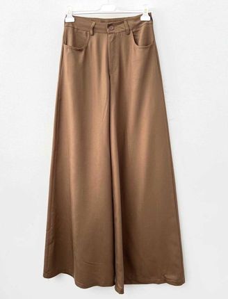 Miho's szerokie spodnie tencell kolor khaki