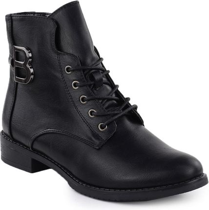 Botki damskie ocieplane workery czarne Jezzi ASA62-119