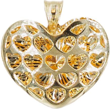 Złota przywieszka pr. 585 serce ażur ZZ074