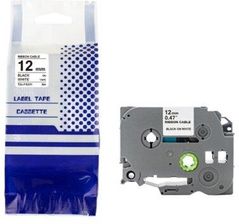 Zdjęcie Prism Taśma Do Brother Tze-Fx231 12mm X 8 M Czarny Na Białym Zamiennik - Zakopane