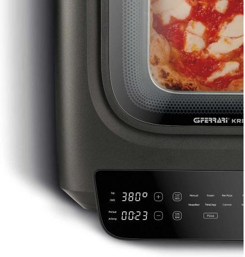G3 Ferrari Krispy Pizzaofen & Heißluftfritteuse – 13 L, 2100 W, 18 Programme, Inkl. Zubehör