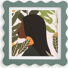 Zdjęcie Agata S.A Obraz Kobieta, Rama Zielona 20x20 cm - Raszków