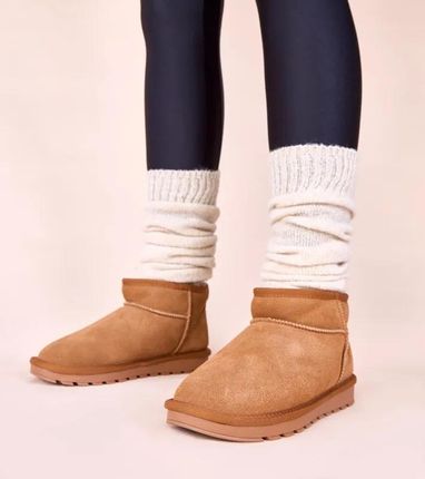 Brązowe śniegowce skóra naturalna zamsz ocieplane Matilda