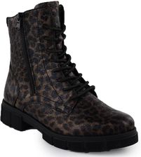 Zdjęcie Botki damskie workery w panterkę brązowe Rieker Remonte D2S72-90 - Chełmża