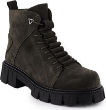 Zdjęcie Skórzane botki damskie zamszowe khaki D&A S.Barski Premium Collection JC52-884 - Ciechocinek