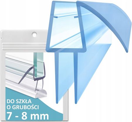Inea Uszczelka Do Kabiny Prysznicowej Szyby Drzwi Dolna Z Okapnikiem 7 8Mm 90Cm