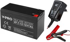 Zdjęcie Zestaw: akumulator Volt VPRO VRLA AGM 12V 7Ah + prostownik do akumulatorów Green Cell 6V/12V 1A ACAGM06 - Tychy