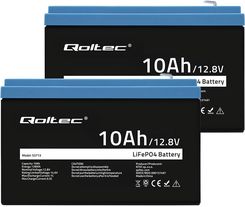 Zdjęcie 2x akumulator Qoltec LiFePO4 12.8V 10Ah (10A) + bezobsługowy BMS - Chełmek