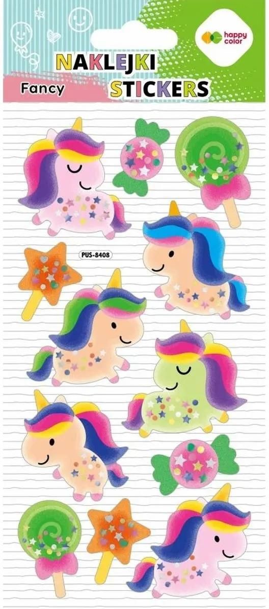 Zdjęcie Naklejki 3D Fancy Glitter Unicorns 90X210mm Happy Color - Głogów
