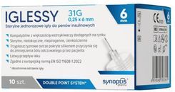 Zdjęcie Synoptis Pharma Iglessy Igły Do Penów Insulinowych 31G 6Mm 10Szt. - Mońki