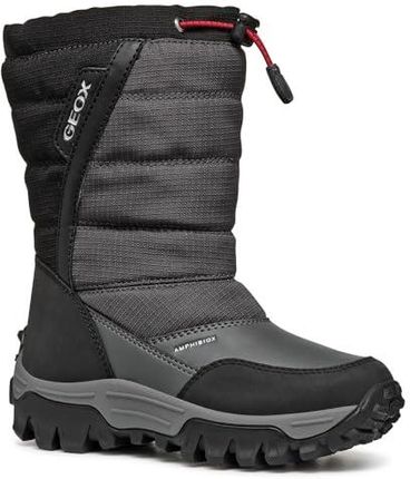 Geox Chłopiec J Himalaya Boy B ABX Buty śniegowe, Czarny antracyt, 37 EU