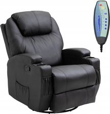 Matmay Fotel Czarny Rozk�adany Masuj�cy Bujany