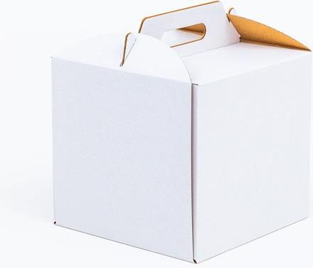 Grembox Opakowanie kartonowe na ciasta i torty 265x265x250mm 3W E 400g/m² Białe FSC Mix Komplet 10 szt.