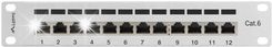 Zdjęcie Lanberg Patch panel PPF6-9012-S 12 port 1U 10" kat.6 ekranowany szary - Bisztynek