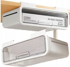 Zdjęcie SZUFLADA POD BLAT BIURKO PÓŁKA POJEMNIK WYSUWANA ROZSUWANA ORGANIZER UCHWYT - Siechnice