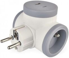 Zdjęcie Emos Rozgałęźnik 2×, 1×USB-A+1×USB-C, biało-szary P0076PD - Bielsko-Biała