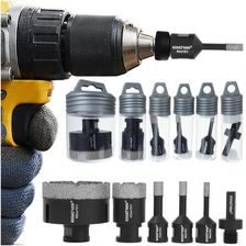 Zdjęcie Otwornice Diamentowe BIGSTREN Zestaw 6-68mm Gresu Ceramiki Płytek Adapter 27079 - Kęty