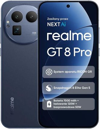 Realme GT 8 Pro 12/256GB Niebieski - Cena, opinie na Ceneo.pl