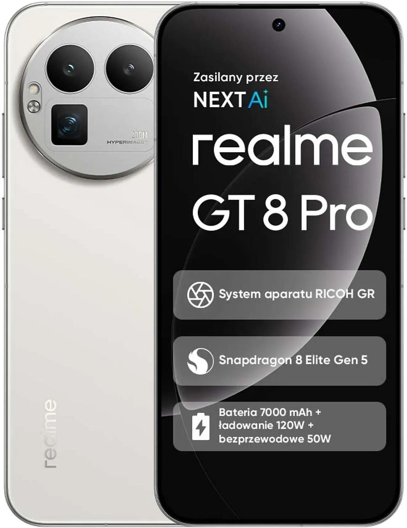 Realme GT 8 Pro 12/256GB Biały - Cena, opinie na Ceneo.pl