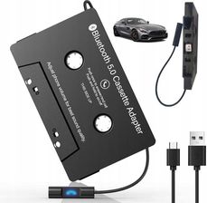 Bedee Kaseta Adapter Mp3 Aux Radio Bluetooth 5.0 Do Samochodu Z Kablem Mini Jack (CR5849BK888)