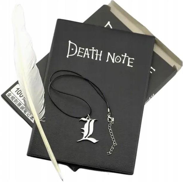 Aliga Death Note Cosplay Notebook piórem i naszyjnikiem L w zestawie ...
