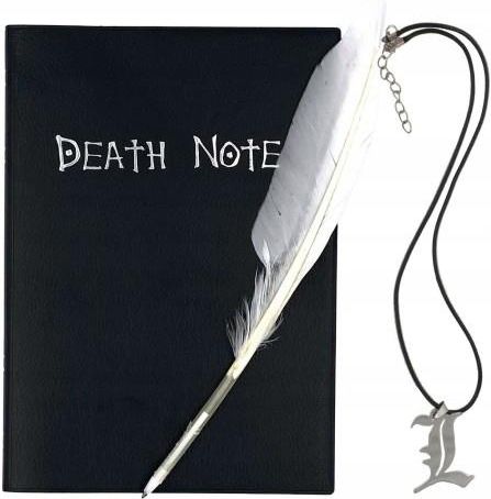 Aliga Death Note Cosplay Notebook piórem i naszyjnikiem L w zestawie ...