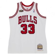 Zdjęcie Mitchell & Ness Autentyczna Koszulka Chicago Bulls Scottie Pippen Finals 1997/98 Białe - Trzebinia