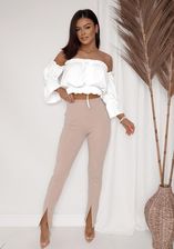 Zdjęcie Dopasowane spodnie BEIGE - M/L - Kamieńsk
