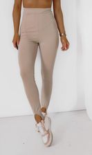 Zdjęcie Legginsy z bawełny prążkowanej BEIGE - S/M - Tuszyn