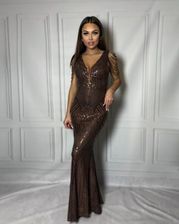 Zdjęcie Sukienka Bellagio bis długa kolor czekoladowy - Andrychów