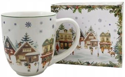 Duo Kubek Porcelanowy Święta Świąteczna Wioska Xxl 1L
