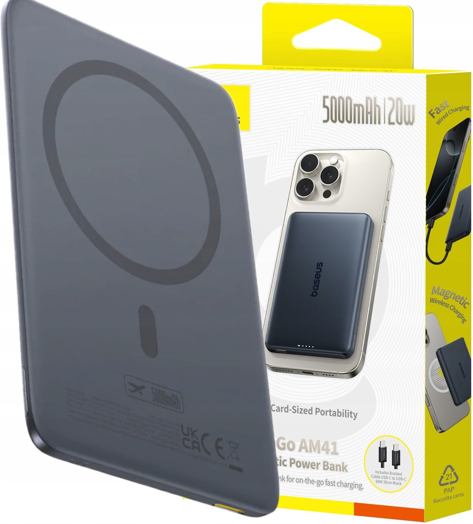 Baseus PicoGo AM41 5000mAh MagSafe 20W – powerbank