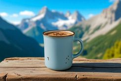 Zdjęcie Tułowice Kubek Ceramiczny 320Ml Garnuszek Niebiesko-Biały - Lubraniec