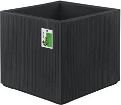 Zdjęcie Doniczka premium Coro Square TCS48 Węglowy dekoracyjna ryflowana - Jasień