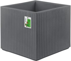 Zdjęcie Doniczka premium Coro Square TCS48 Grafitowy dekoracyjna ryflowana - Rzepin