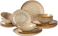 Zdjęcie Mplco Serwis Obiadowy Ceramiczny 18 Elementów Dla 6 Osób Light Brown Ombres Insta (MPL075648) - Serock