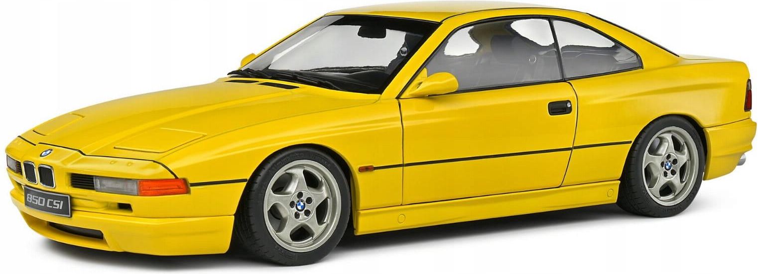 Solido 1/18 – BMW 850 (E31) Csi – 1990 – Jaune Métal – Neuf En Boîte