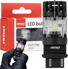 Amio Żarówka Samochodowa P27/7W Led Black 3157 12V Canbus 1Szt. Białe Światło
