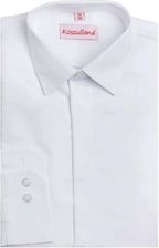 Zdjęcie Biała koszula z długim rękawem z plisą slim OXFORD Koszulland model KSZ10 wzrost 146 cm - Pieniężno