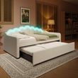 Arhatreya Sofa rozkładana Łóżko pojedyncze dziecięce Łóżko rozkładane Led 90X200 beż