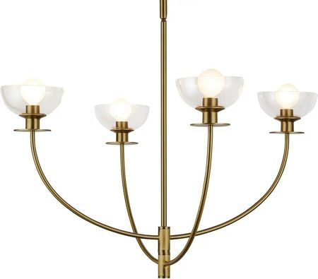 Alora Mood Designerski Żyrandol Sylvia Alm-Sylvia4-Bg-Cl Do Salonu Złoty (ALMSYLVIA4BGCL)