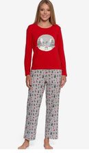 Zdjęcie Piżama damska Moraj PDD4800-012 czerwona świąteczna - Chęciny