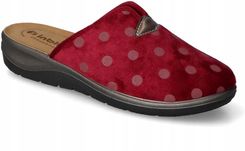 Zdjęcie Kapcie Inblu OD-14 Czerwone Bordowe Kropki 39 - Jedwabne