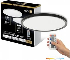 Zdjęcie Kobi Light Plafon Led Nivera Circle 24W 3Cct Lx Ip54 Czarny Premium - Brzeg Dolny