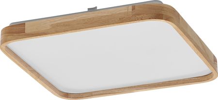 Osram Orbis Alicia Lampa Sufitowa Led Z Dekorem Drewna 24W 1600Lm 3000K 395X395Mm Przyjazna Ciepła Biel Możliwość Ściemniania Przez Kliknięcie