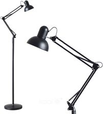 Zdjęcie Kobi Lampka Stojąca Podłogowa Na Statywie E27 Regulowana Lampa Czarna - Sobótka