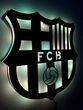 Fc Barcelona Herb Lampka Led Piłka Nożna Nocna