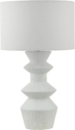 Dar Lighting Abażurowa Nocna Lampka Bidelia Lniana Na Komodę Biała (BID422)