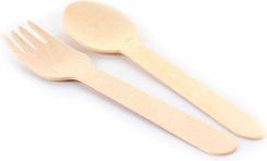 Zdjęcie Panon Sztućce Drewniane Zestaw Deserowy - Krzywiń