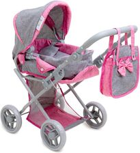 Zdjęcie Doris Wózek Dla Lalek Kombinowany Pościel Torba Nosidło T Szaro-Różowy - Rybnik